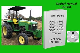 John Deere 5103 5203 5303 5403 5045 5055 5065 5075 Tractor Tech Manual TM900019 - £18.94 GBP