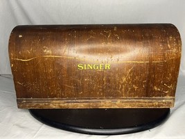 Antique Singer Sewing Machine Bent Wood Bentwood Oak Case Top Only Ornat... - $729.22 MXN