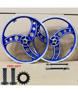 BMX Bicycle 20&quot;ALLOY Sport Rim BLUE color Wheelset Hub SeT-Freewheel 16T - £87.44 GBP