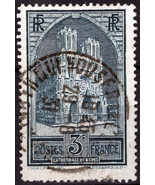 ZAYIX France 247 Used 3fr dk gray Architecture Reims Cathedral 051023SM84 - $2.40