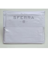 Sferra Matteo White King Sheet Set 4PC 100% Cotton Sateen Hemstitch Ital... - $313.00