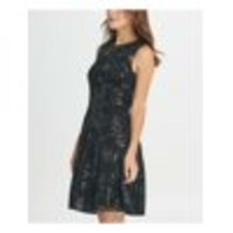 Msrp $159 Dkny Mesh Sequin Fit &amp; Flare Dress Size 10 Nwot - $45.05