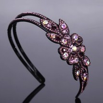 Women Crystal Flower Headband Hairband Bow Rhinestone Hair Band Hoop Acc... - $6.95