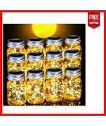 Magical 12-Pack Solar Lanterns with 30 LED Crystal Glass - Perfect Garde... - $1,093.55 MXN