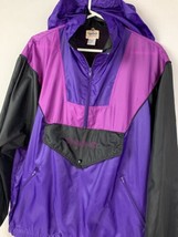 Vintage Reebok Jacket Windbreaker Pullover Embroidered Logo Medium 80s 90s - £32.04 GBP