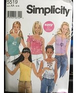 Simplicity 5519 Girls/Girls Plus Knit Tops Size AA 8-16 - $9.44 CAD
