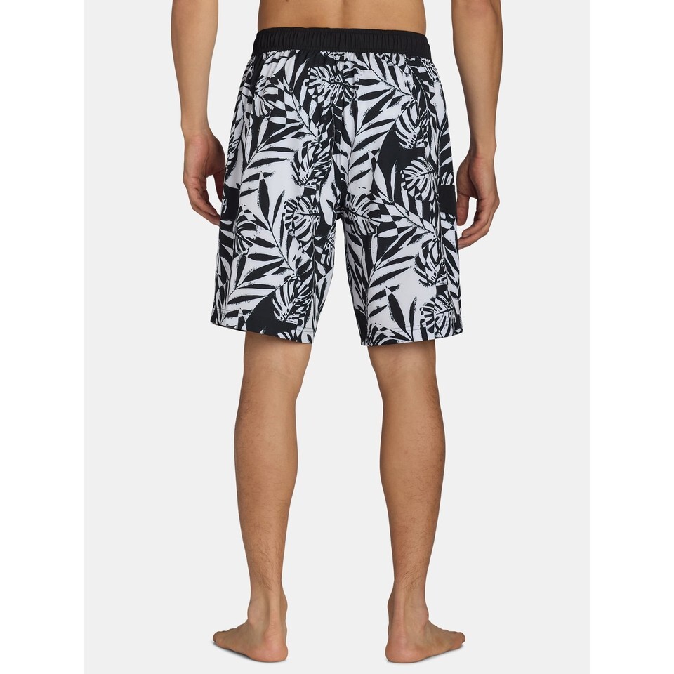 George Men's E-Board UPF 50+ Swim Trunks 9" Inseam Black Floral Size 2XL (44-46) Item image 2