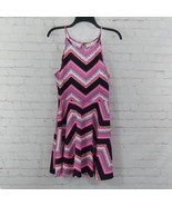 Love Crazy Dress Womens Juniors Large Pink Black Sleeveless Swing Casual... - $21.99