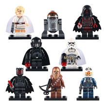 8pcs/set Star Wars Movies Minifigures Luke Skywalker Darth Revan Maul Chewbacca - £12.76 GBP