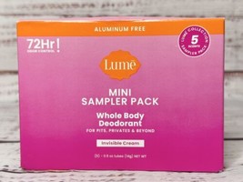 NEW Lume Whole Body Deodorant 5 Pack Sampler - Invisible Cream Minis - £22.05 GBP