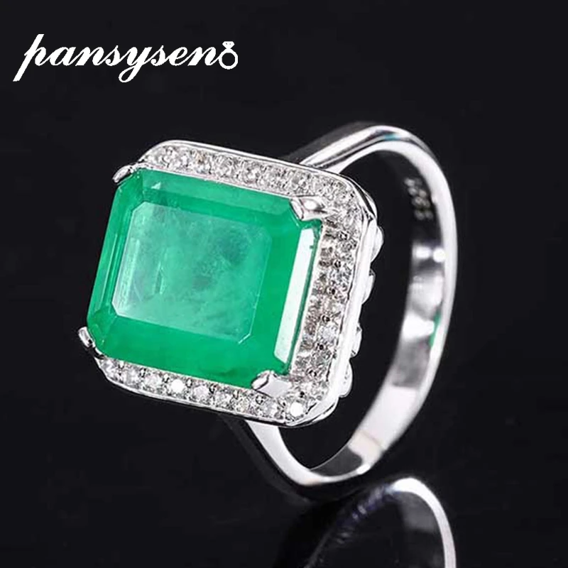 New Arrival Solid 925 Sterling Silver 10*12MM Emerald Paraiba Tourmaline... - $68.55