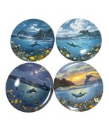 Ocean Life Crestley Anthony Casay Collector Plates Set Of 4 Whale Dolphi... - £43.95 GBP