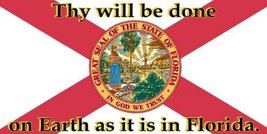 K&#39;s Novelties Set of 6 Thy Will Be Done On Earth As in Florida Decal Bumper Stic - £7.09 GBP