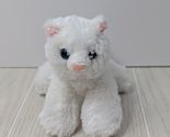 Aurora Small White Plush Kitty Cat 2016 Blue eyes pink ears nose - $14.84