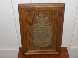 Vintage 1927 New York Department of Public Works Cast Metal Wall Plaque - $3,109.61 MXN