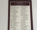 Star Trek The Next Generation Trading Card Vintage 1991 #310 Checklist - $1.97