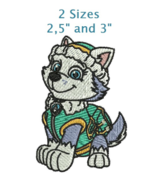 Paw Patrol Everest digitized filled embroidery design Digital Download - £3.59 GBP