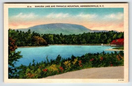 Kanuga Lake Pinnacle Mountain Hendersonville North Carolina Postcard Linen NC - $13.96