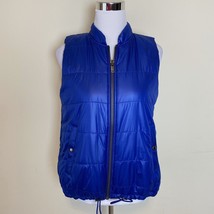 Banana Republic Womens Puffer Vest Blue Drawstring Sleeveless Jacket Size XS - £19.83 GBP