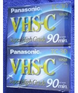 2 Brand New Panasonic TC-30 VHS-C Super High Grade 90 min. Camcorder Tapes - $13.56 CAD