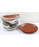 Set of 12 Tuxton China GAR-650 Artisan Ellipse Plates Color Red Rock New... - $175.03 CAD