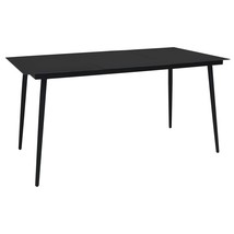 Dining Table Black Glass 74.8 x 35.4 in Modern Dining Table - $7,778.22 MXN