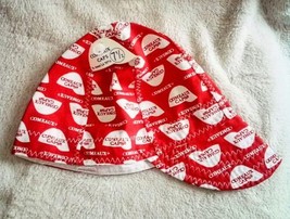 NEW UNISEX COMEAUX RED &amp; WHITE WEDLING CAP SIZE 7 1/2 W/ FREE SHIPPING - £8.95 GBP