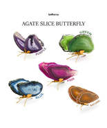 Agate Slice Butterfly, Home Decor, Boho Decor, Agate Slice, Butterfly Wings - £22.53 GBP+