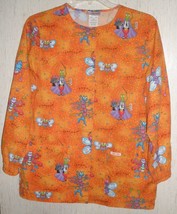 WOMENS CHEROKEE L/S &quot;Magic Bugs&quot; PRINT SCRUBS TOP  SIZE S - $25.53 CAD