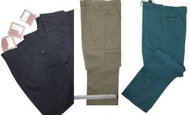 Trousers Summer Man Pure Cotton Light Solid Black Khaki Made IN Italy - £38.36 GBP+