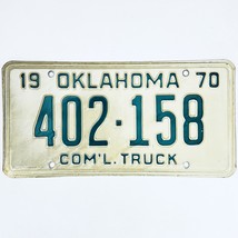 1970 United States Oklahoma Commercial Truck License Plate 402-158 - £14.50 GBP