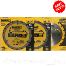 DeWalt DW3192 7-1/4"  18T Construction Saw Blade Pack of 3 - £32.14 GBP