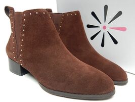 Isaac Mizrahi Live! Size 8.5 M Women&#39;s Suede Studded Chelsea Ankle Boots... - $29.98 CAD