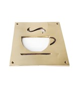 Solid Brass Sign Coffee Shop Area Kitchen Door Wall Decor Gold Finish - $69.75 CAD+