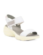 New Sorel White Leather Wedge Comfort Sandals Size 8 M $120 - £59.44 GBP