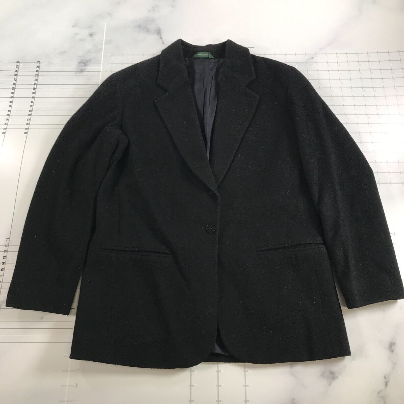 Primary image for Vintage J Crew Blazer Womens 4 Black Soft Cashmere Wool Two Button Large Lapels