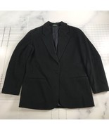 Vintage J Crew Blazer Womens 4 Black Soft Cashmere Wool Two Button Large... - $46.59