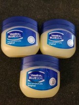 3 Jars Vaseline Blueseal Original Pure Petroleum Jelly 1.75oz (E9) - £10.05 GBP