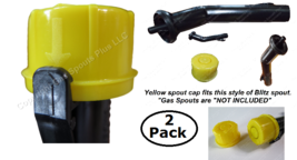 2x BLITZ Yellow Spout Cap fits self-venting gas can spouts 900302 900092 900094 - £3.02 GBP