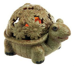 Home Reflections Qvc Garden Spring Luminary Porcelain Turtle W/ Flameles... - $45.99