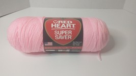 Red Heart Super Saver Yarn Petal Pink 7 oz 364 yds Worsted Medium 4 - £5.20 GBP