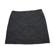 Denver Hayes Skirt Womens 14 Black Plain Flat Frot 4 Pocket Button Zip A Line - $25.62