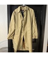 Botany Weather Topper Tan Men&#39;s TrenchButton Up w/ Zip Out Faux Fur Line... - $27.95