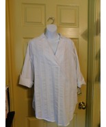  Insight NY White Poly/Cotton Button Up Blouse M NWT $64 - £5.49 GBP