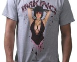 IM KING Mens Heather Grey Grid Iron Sexy Big Boobed Woman T-Shirt USA Ma... - $32.08