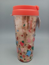 ban.do Deluxe Hot Stuff Insulated Thermal Mug 16 Ounce Gold Red Confetti... - $334.80 MXN