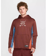 Nike Men&#39;s Golf Club Hoodie Brown Blue Coral White Size XXL Pocket FQ114... - $1,112.27 MXN