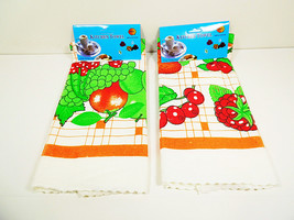 Printed Kitchen Dish Towels 100% Cotton Drying Towel Country Fruit Prints 1 pc - £5.46 GBP
