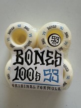 Bones 100s 53 MM WHT 4PK New Sealed Skateboarding - £23.45 GBP
