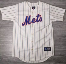 New York NY Mets Majestic Baseball Home Pinstripe Jersey #11 Tejada Youth Large - $26.96